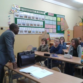 Parfait Mpelo- native speaker z Republiki Środkowoafrykańskiej w naszej szkole